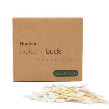 

Double Head Bamboo Cotton Swab Disposab Cotton Buds Recyclable Degradable Swab Stick for Eye Nose Ears Clean Care Tools