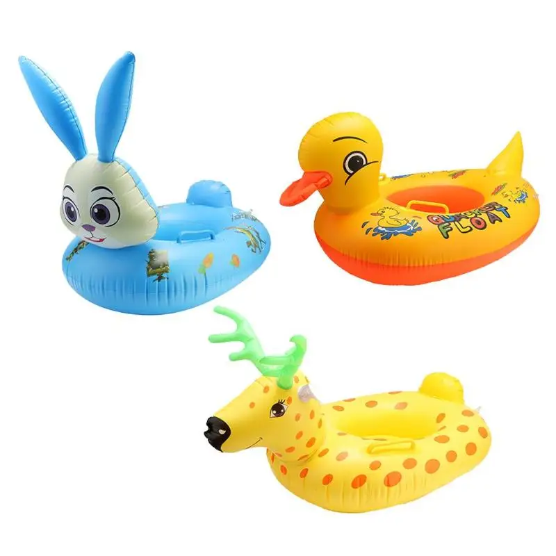 cheap Cartoon Animal Kids Swimming Ring Safety Inflatable Float Circle Mattress for Beach Outdoor Water Sport Funny Toys Seat Boat