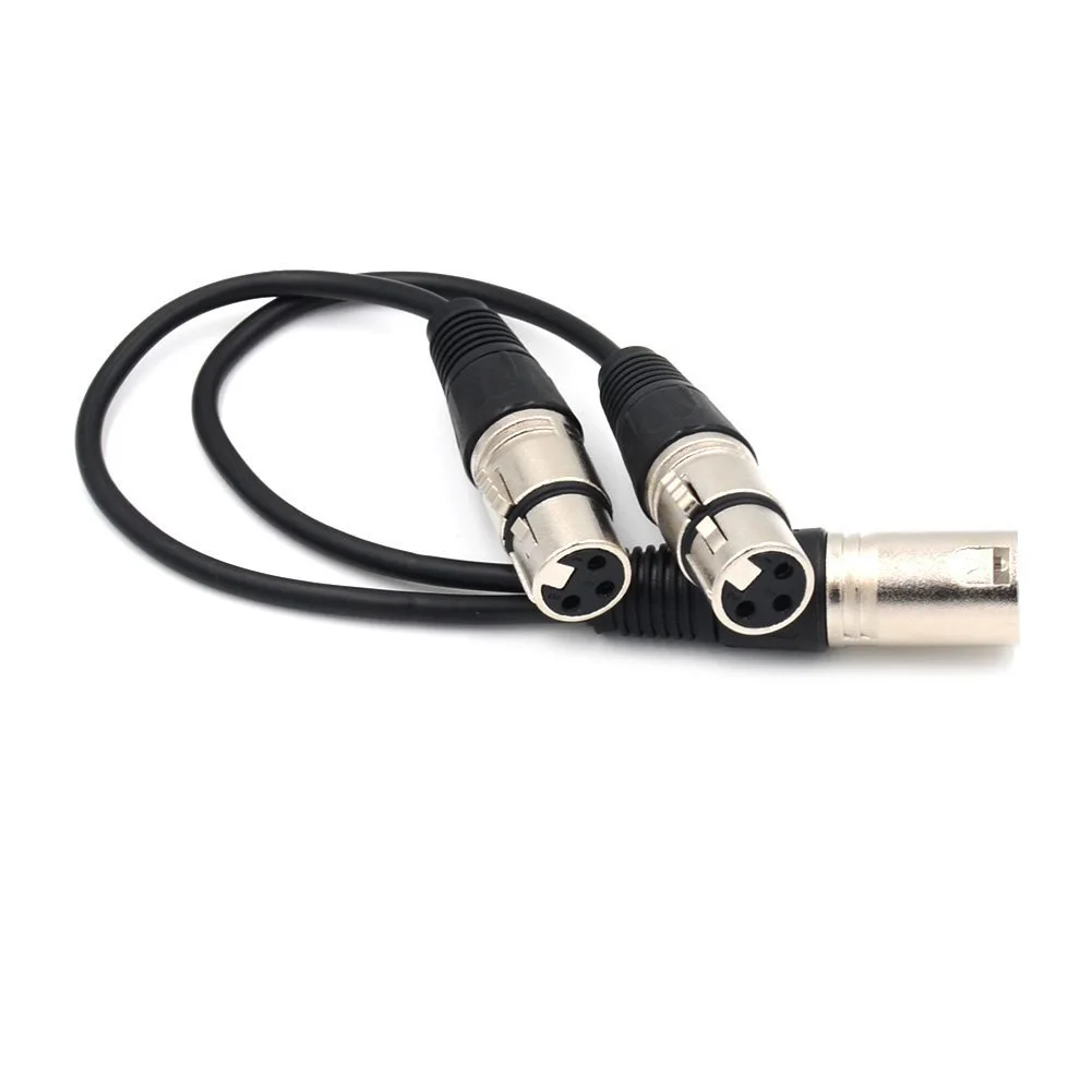 XLR 3 контактный сплиттер Y адаптер штекер на 2 гнезда кабель DMX для микрофона JR