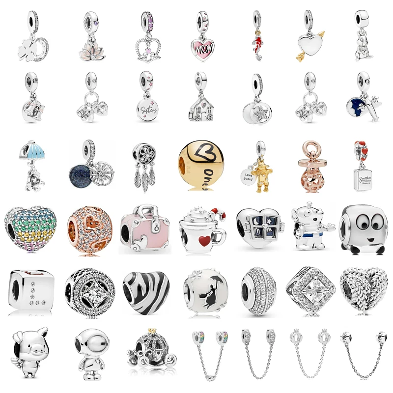

New fashion original cute pig koi beaded colorful love series suitable for original pandora ladies jewelry gift