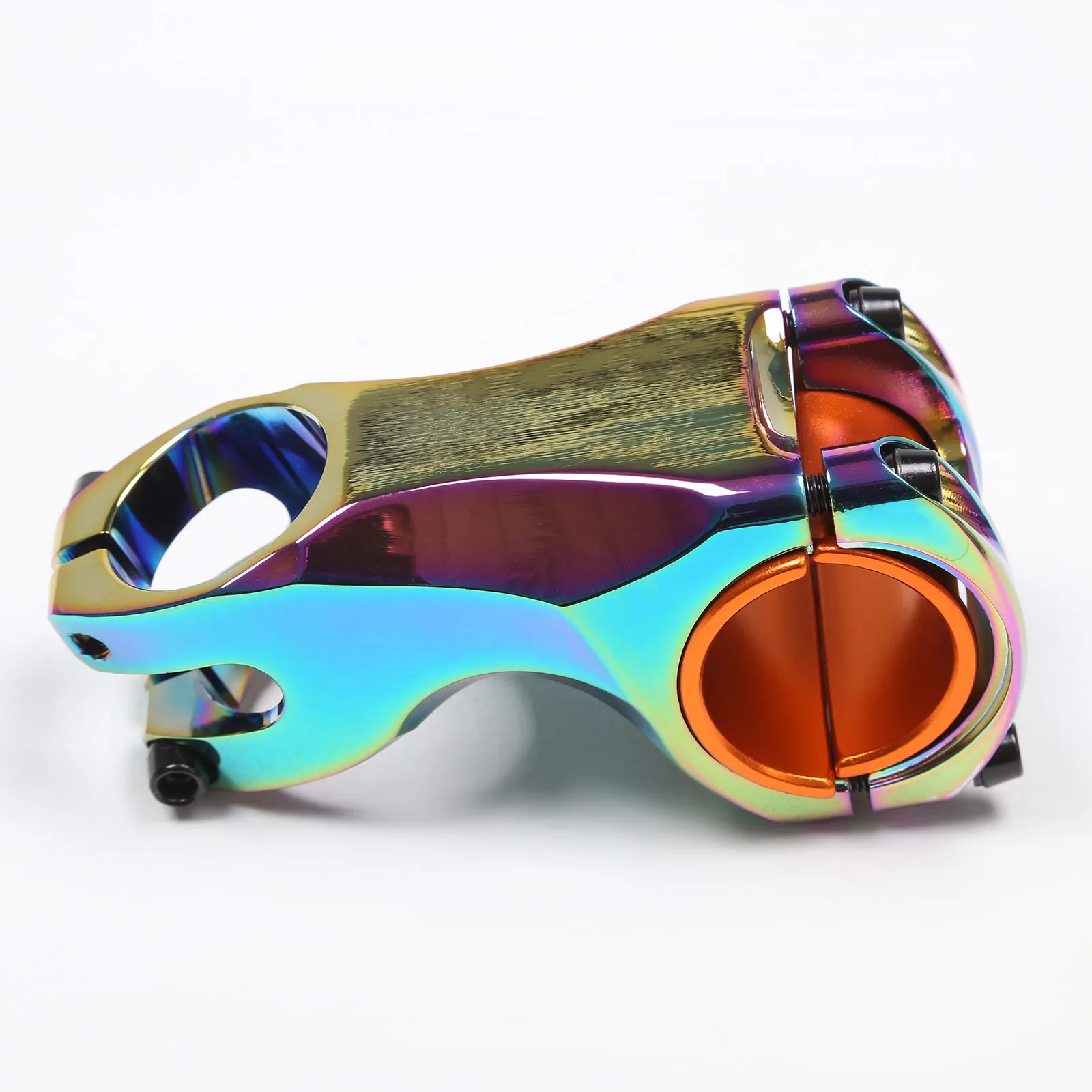 Rainbow Color Bicycle Handle Stem 35mm 31.8mm Aluminium Front 28.6mm MTB Mountain Road Bicycle Bicycle Stem AM/XC -17degrees 