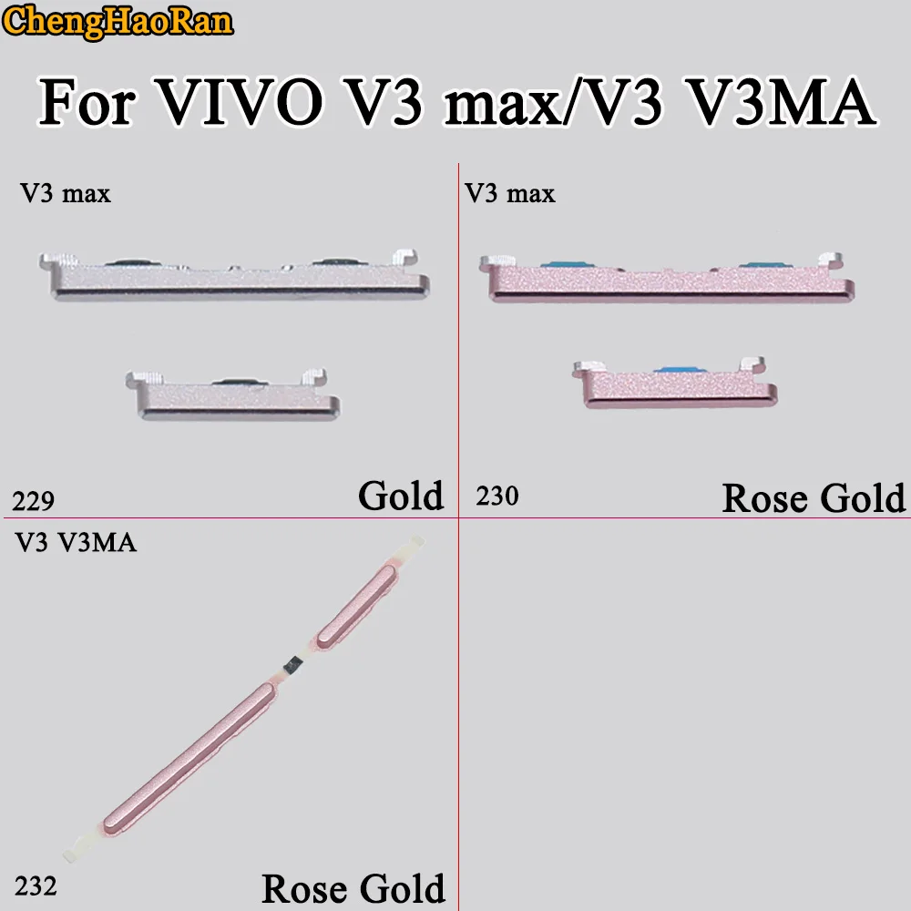 

ChengHaoRan 1 Set Side Button Power Volume Key Replacement Spare parts For VIVO V3 max V3 V3MA