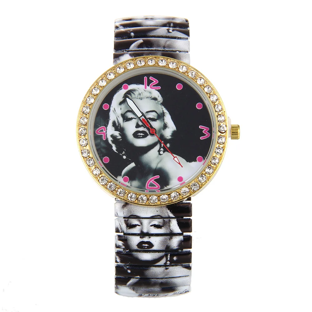 

Hot Selling Monroe Diamond Set Elasticity Steel Belt Watch Watch Women's Fashion Casual Watch STUDENT'S Watch Gd1028