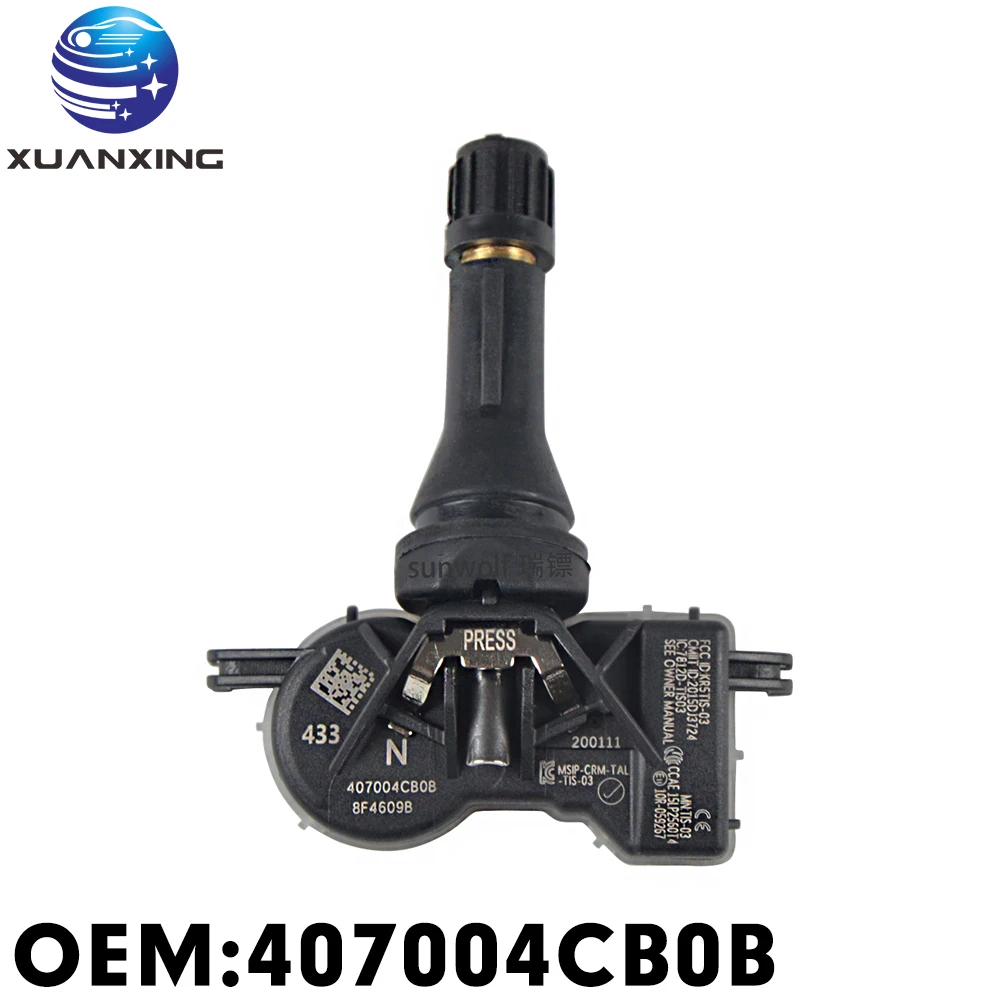 Датчик давления в шинах 407004CB0B 407004CB0A TPMS 433 МГц для Kadjar Kangoo Koleos Megane Scenic Talisman Renault