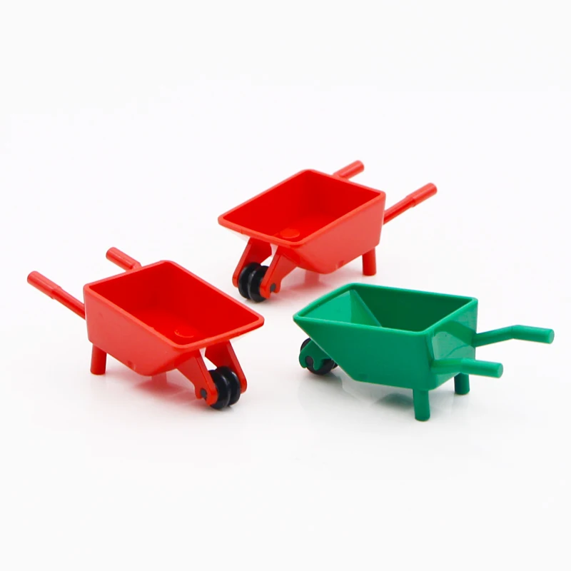 City Cart Builfing Blocks Luggage Barrow Garbage Truck Shopping Car Figure Accessories MOC Bricks Compatible LegoINGlys Friends (8)