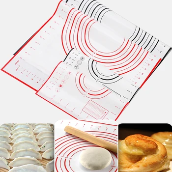 

60cmx80cm Collapsible Non-stick Silicone Baking Mat Kneading Dough Pad Baking Tray Inner Liner Kitchen Cooking Tools