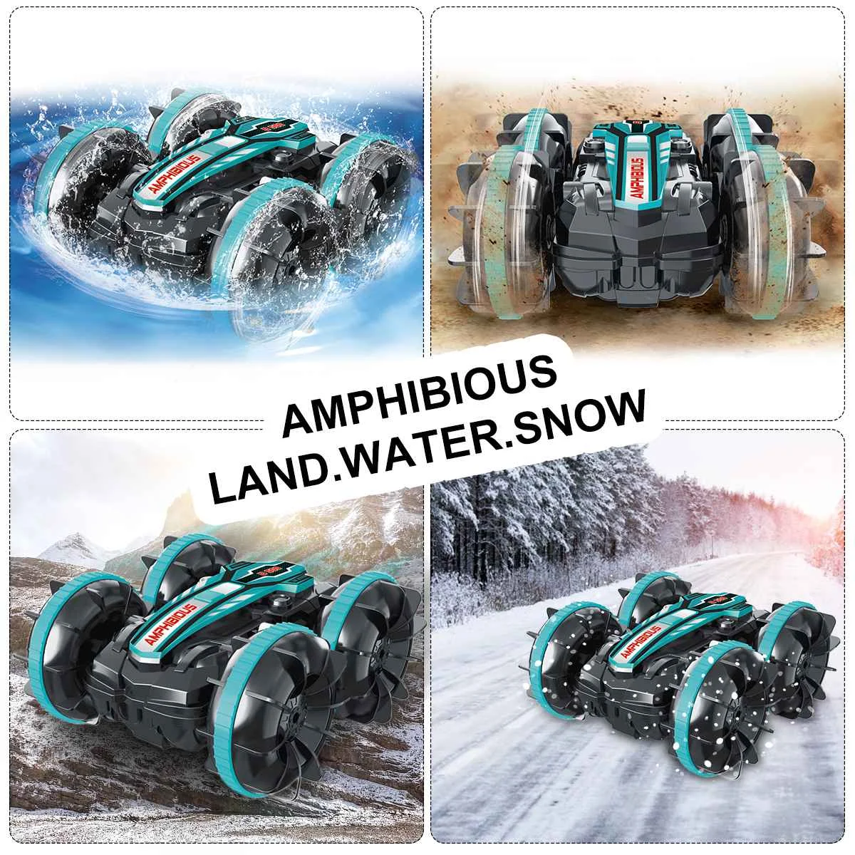 4Wd Remote Control Car Amphibious Vehicle RC Car Toys Boat