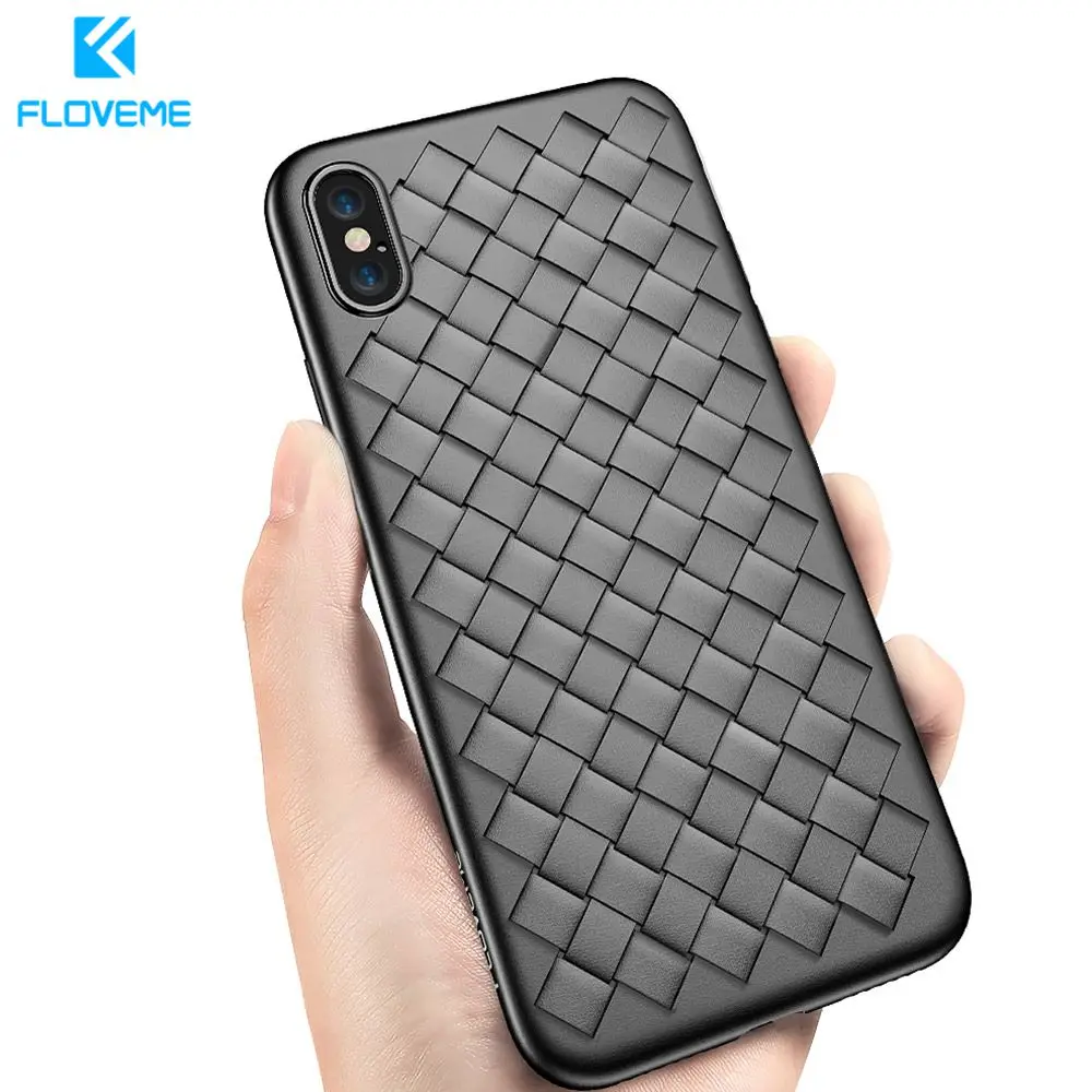 

FLOVEME Weaving Case for iPhone 11 6S 8 7 6 5 5S SE Grid Silicone Cover For iPhone 6S Plus X XR XS MAX 7 Plus 8 plus Woven Cases