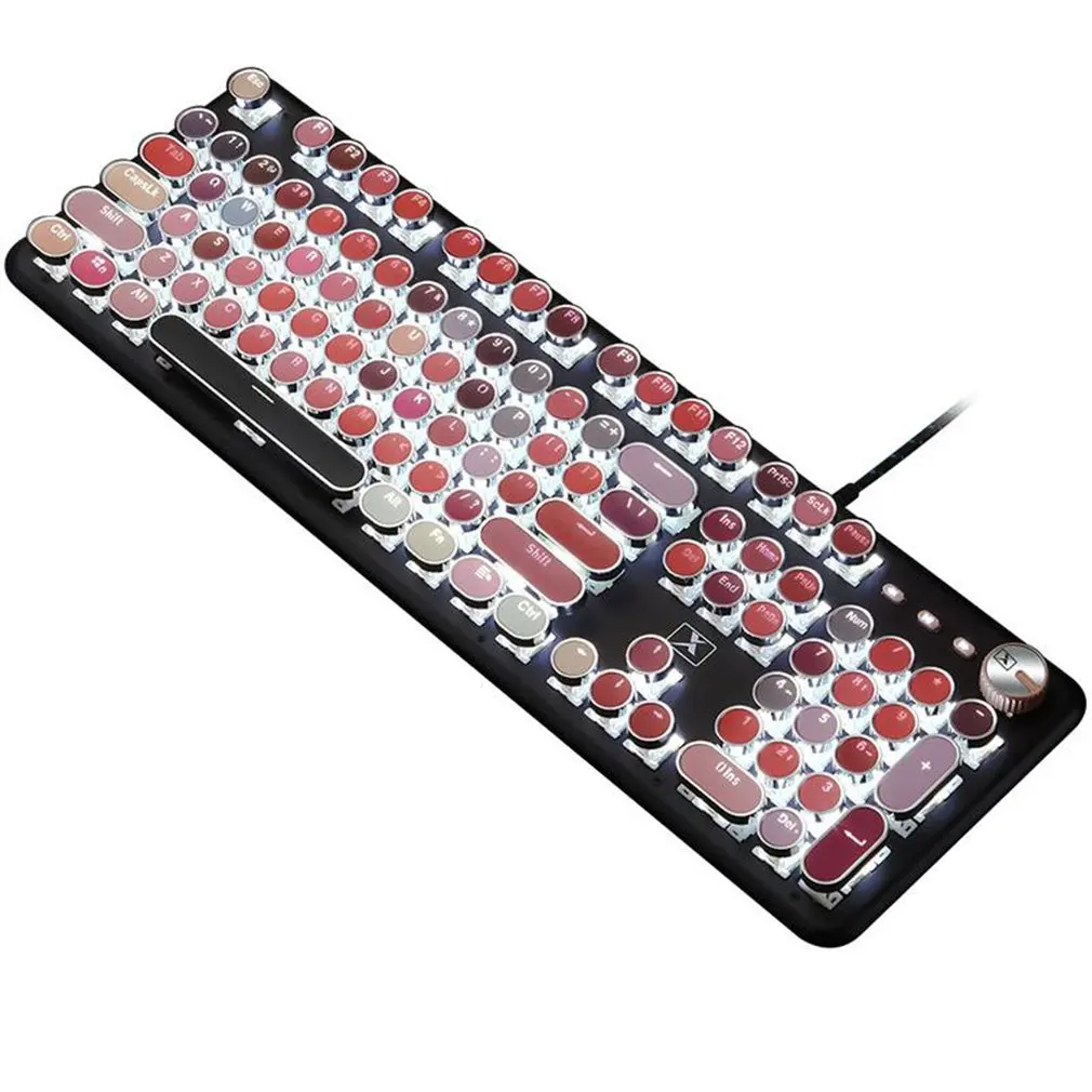 

Wired Gaming Keyboard Mechanical Keyboards 104 Keycaps Retro Laptop Keyboard Computer Game KeyboardsComputer Accessories