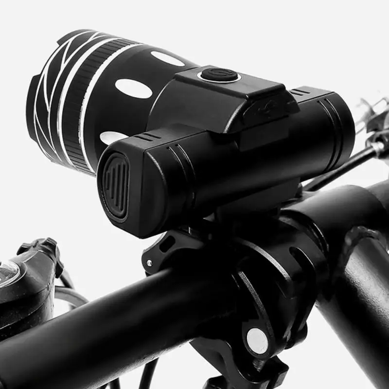 T6 USB Cycling Light Rear Light Adjustable Bicycle Rechargeable Battery Zoom Bike Headlight Lamp With Taillight Bike Lights