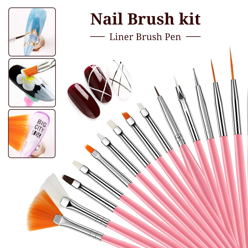 7PCS Set di pennelli per Manicure per pennelli per pittura per Nail Art  punteggiatura Design Manicure Kit di pennelli per unghie strumenti per  Manicure in Gel - AliExpress