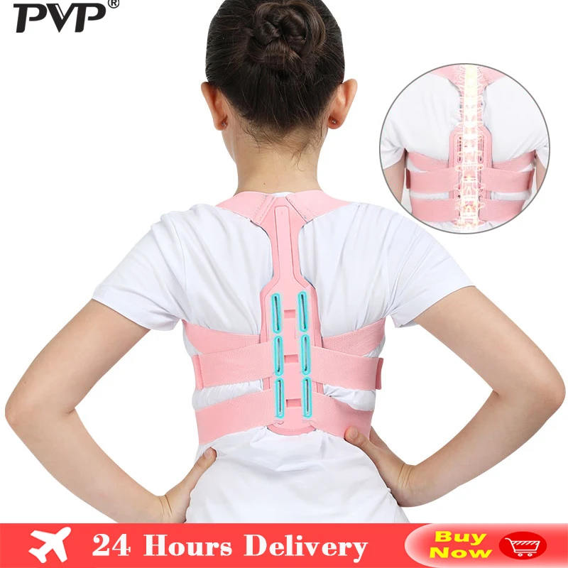 Shoulder Back Brace Support Adjustable Posture Corrector Spine Lumbar Support Brace Belt for Children  Kids Orthopedic Corset