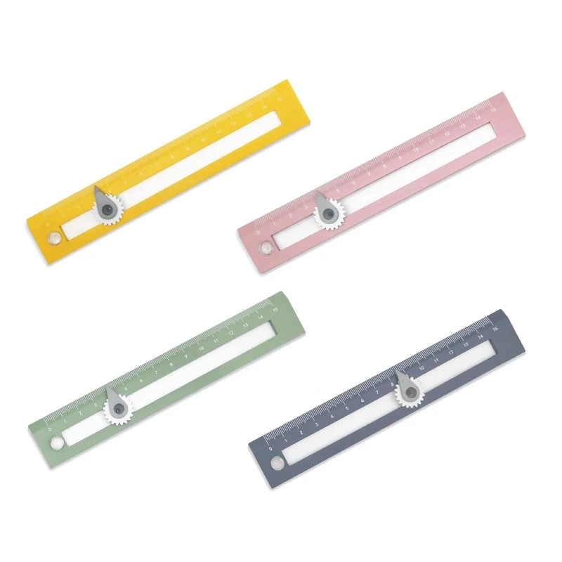 

K92C 2 in 1 Ruler with Sliding Compass Slot Circle Drawing Set for student Carpenter