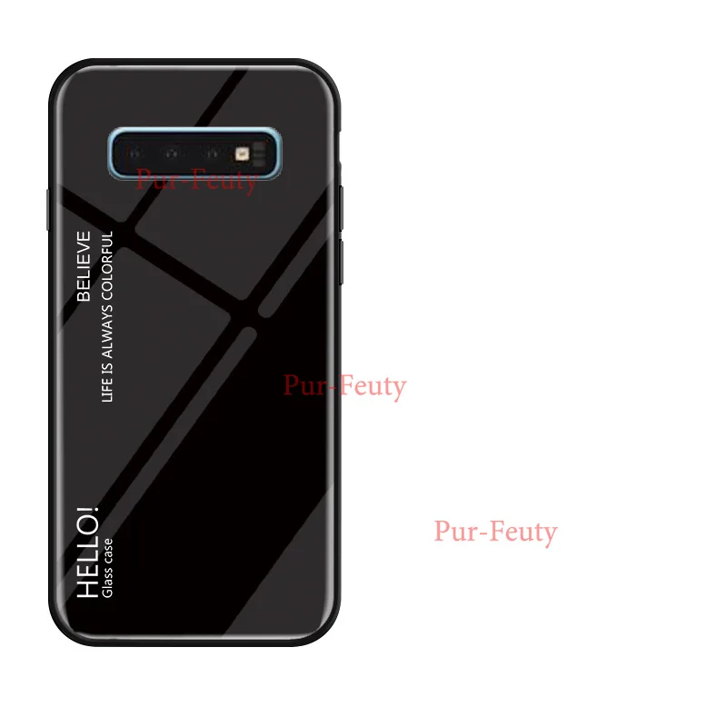 Градиентный Сменный стеклянный чехол для телефона samsung Galaxy S10 Plus SM G970, полная защита, Бампер для samsung S10 5G S10e, чехол для телефона