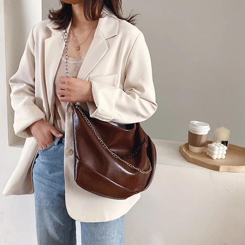 BolsosSac, женские сумки через плечо, модные сумки с цепочками из искусственной кожи, большие сумки через плечо для женщин, сумка-мессенджер, роскошная женская сумка