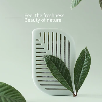 

Purifier Charcoal Deodorizer Green Leaf Shape Fridge Refrigerator Air Fresh Box Absorber Freshener Odors Smell Collect Kitchen