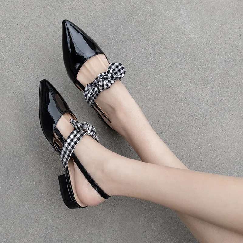 

2019 Spring New Style Large Size Casual WOMEN'S Sandals Closed-toe Semi-high Heeled Small WOMEN'S Shoes Chunky-Heel