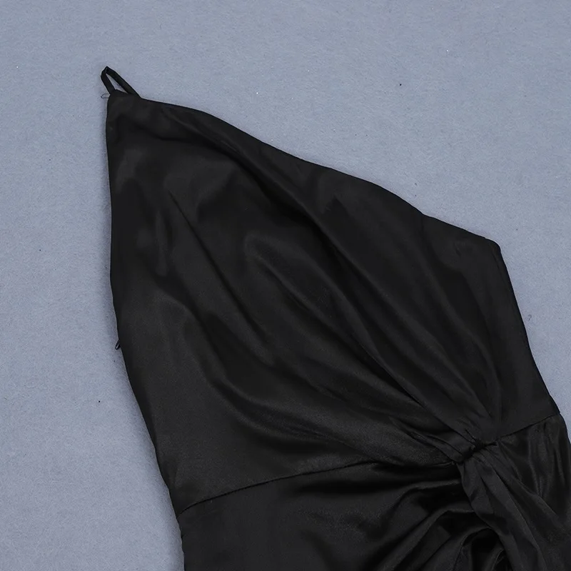 VC,, новое модное сексуальное сатиновое платье без рукавов на одно плечо длиной до щиколотки, вечерние платья знаменитостей