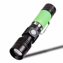 

Built In Battery Powerful 5000LM 4 Modes T6 LED Zoomable Flashlight Torch Lamp Light Aluminum Outdoor Camping Emergency