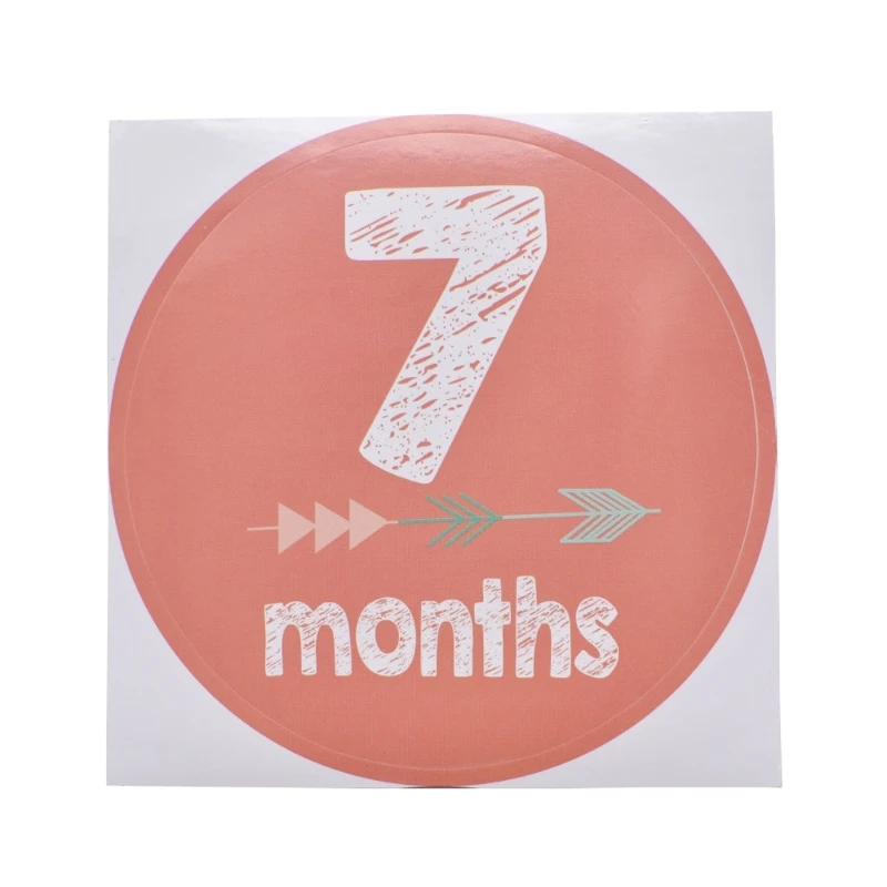 newborn studio New Baby Pregnant Women Monthly Photograph Stickers Month 1-12 Milestone Sticker cheap newborn photography near me