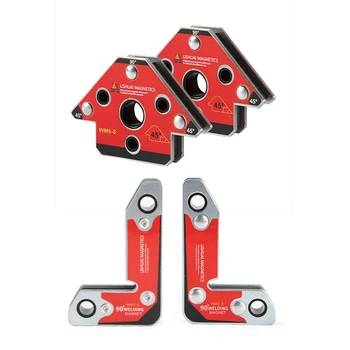 

4Pcs Magnetic Holder/Corner Welding Magnets / Internal and External Right Angle Fixator Magnetic Clamp, 2Pcs Wm7-S & 2Pcs Wm6-S