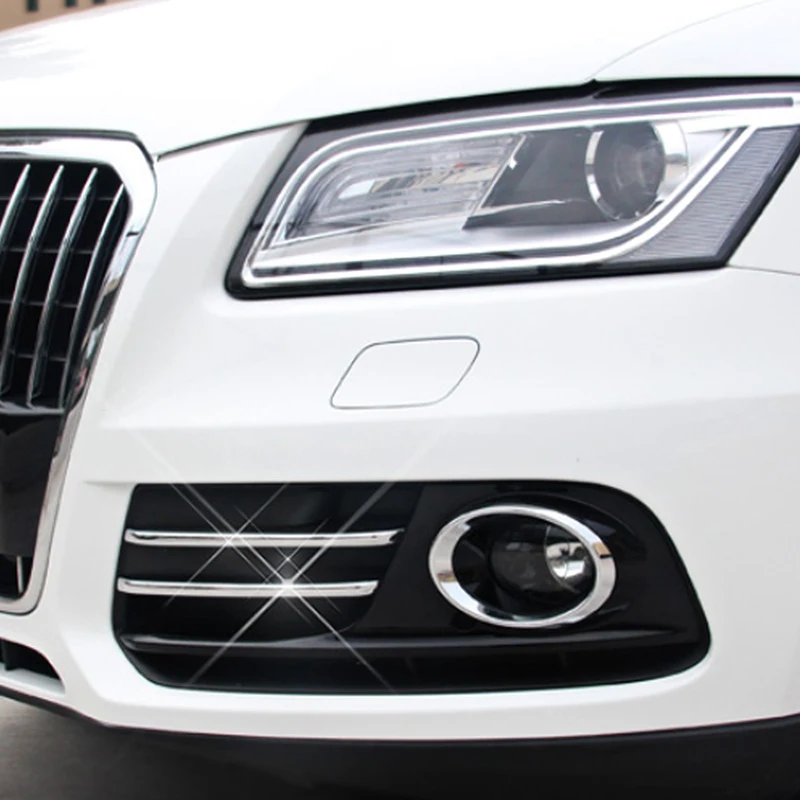Для Audi Q5 B8 B9 2012-, автомобильный Стайлинг, передний противотуманный светильник, накладка, рамка, наклейка, хромированные внешние аксессуары