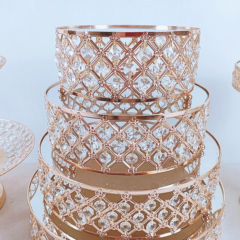 3pcs-19pcs Gold Cake Stand Set Cupcake Tray Cake Tools Home Decoration Dessert Table Decorating Party Wedding Display