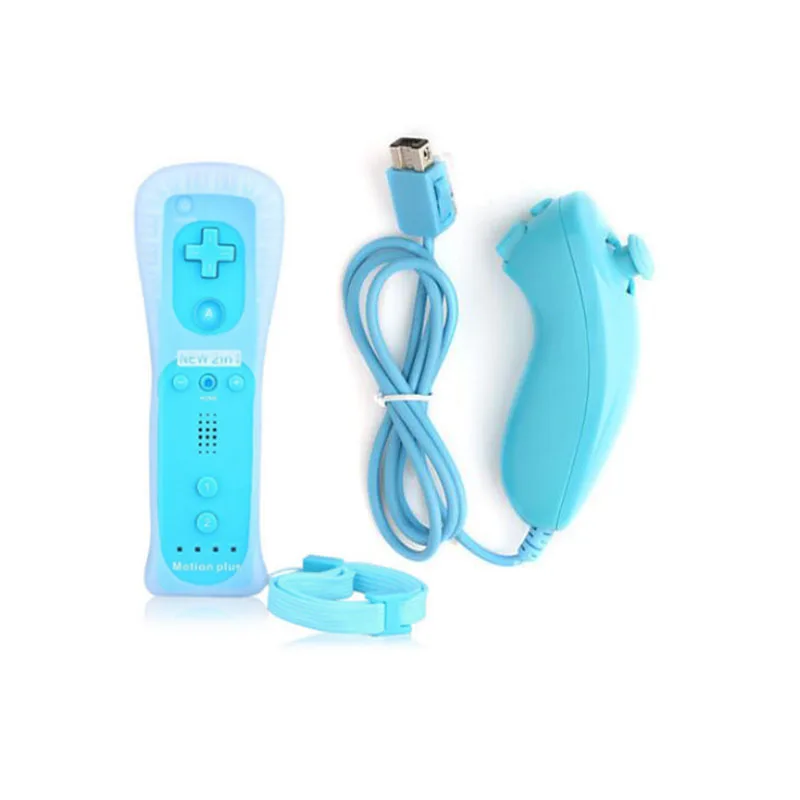 2in1 Wireless Remote Gamepad Controller Built-in Motion Plus For Nintend Wii Nunchuck For Nintend Wii Remote Controle Joystick 