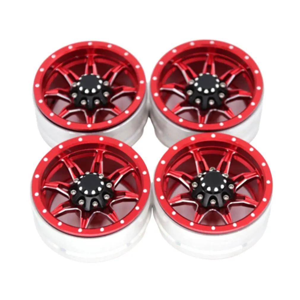 

4PCS RC Rock Crawler Metal Wheel Rim 1.9 Inch Beadlock for 1/10 Axial SCX10 90046 TAMIYA CC01 D90 D110 TF2 TRX-4 Model