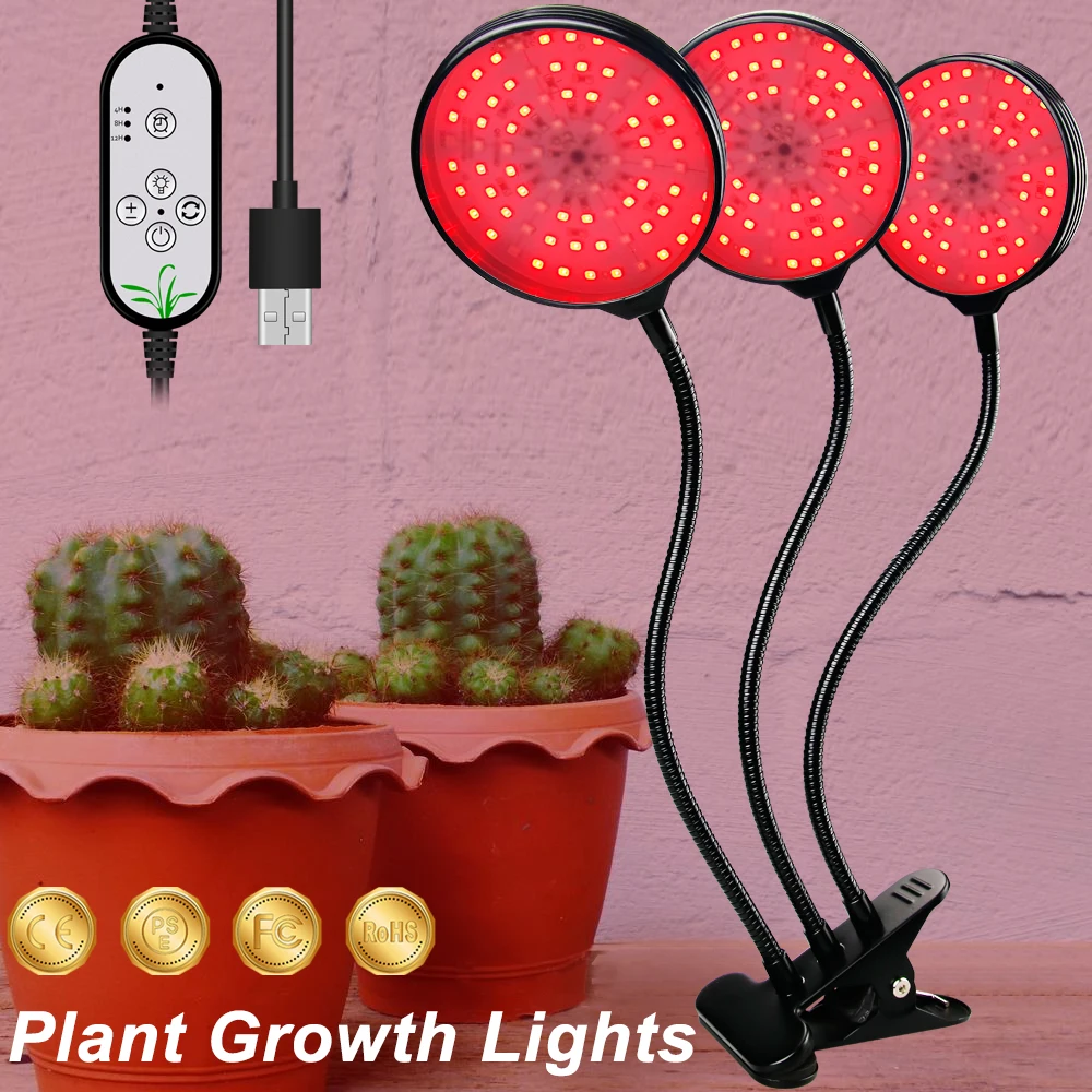 

BiaRiTi Grow Light USB Plant Lamp LED Full Spectrum Seedling Fito Lamp With Control For Phyto Flower Growth Light LED Fitolamp