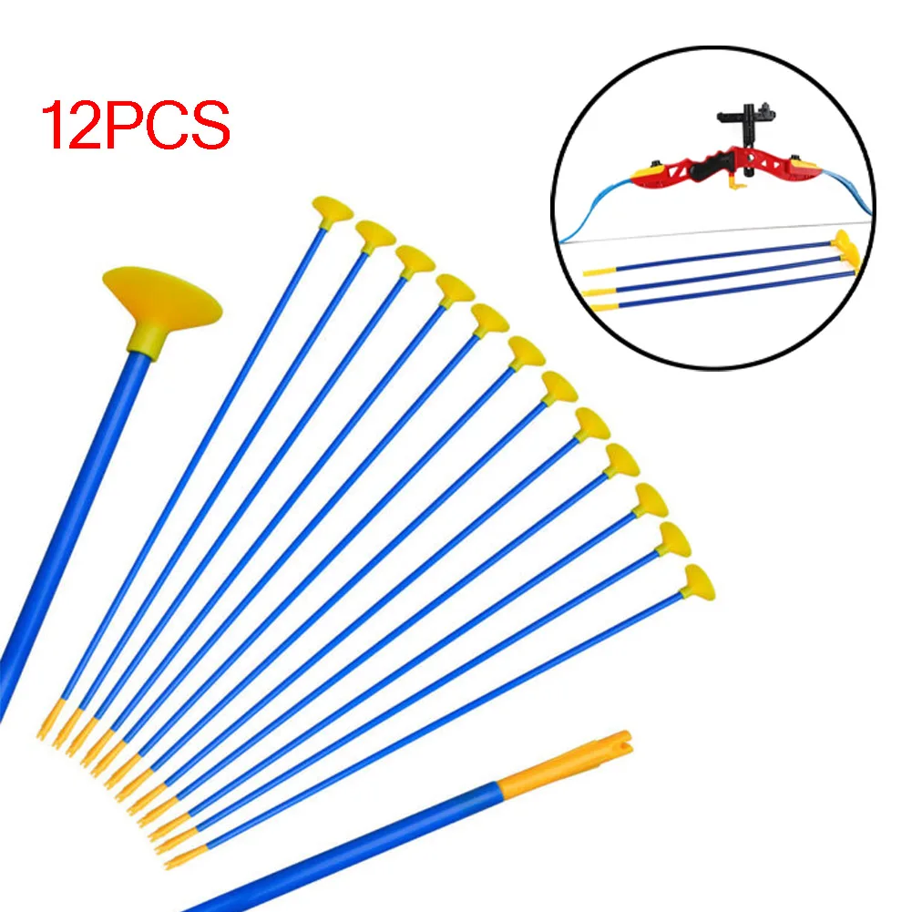 12 шт., стрельба из лука, стрелы с присосками, детская практика, охотничьи стрелы для стрельбы из лука, игры для охоты или стрельбы, тренировка без лука