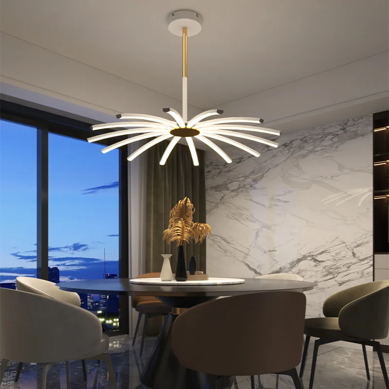 Modern oturma odası dekorasyon avizeler basit salon avize aydınlatma yeni  ev yatak odası yemek odası dekor asılı lambalar