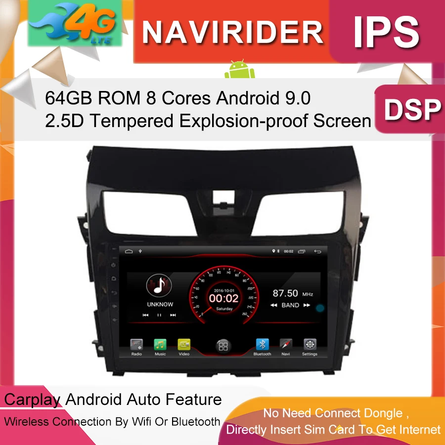 Автомобильный мультимедийный плеер 10 2 дюймов IPS экран монитор GPS магнитофон Bluetooth