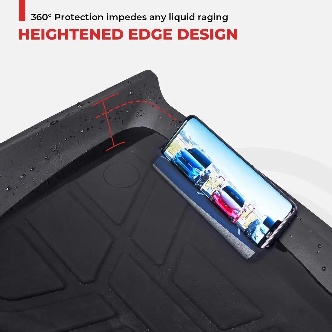 3 шт TPE Заказные автомобильные коврики для Tesla модель 3- автомобильный вкладыш коврик подходит для любой погоды водоотталкивающий пригодный для носки