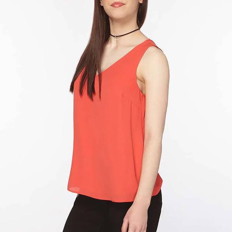Hot Summer New Ladies Casual Tank Top Female Sexy V neck Sleeveless Chiffon Vest Women Tank Tops Female Large Size 6XL