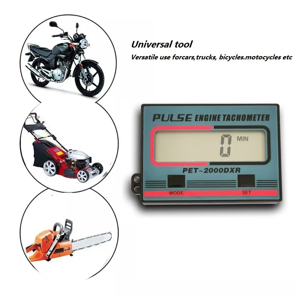 Tachometer Gauge Engine Tachometer Tachometer Meter Car Engine Tachometer Handheld Digital Induction Chain Saw Tachometer for Chainsaw Lawnmowers Gasoline Engine Timed in Minutes