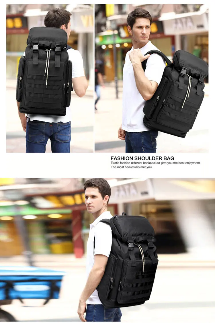 Men's Large Capacity Outdoor Mountaineering Bag Light Waterproof Climbing Camping Backpack Camouflage Sport Bag Women Travel Bag