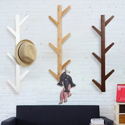 Perchero de bambú para colgar en la pared, colgador de ropa, decoración moderna para sala de estar y dormitorio