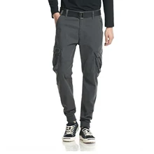 GustOmerD хорошие брендовые качественные 111% хлопковые брюки карго мужские однотонные Свободные повседневные брюки мужские военные длинные мужские брюки