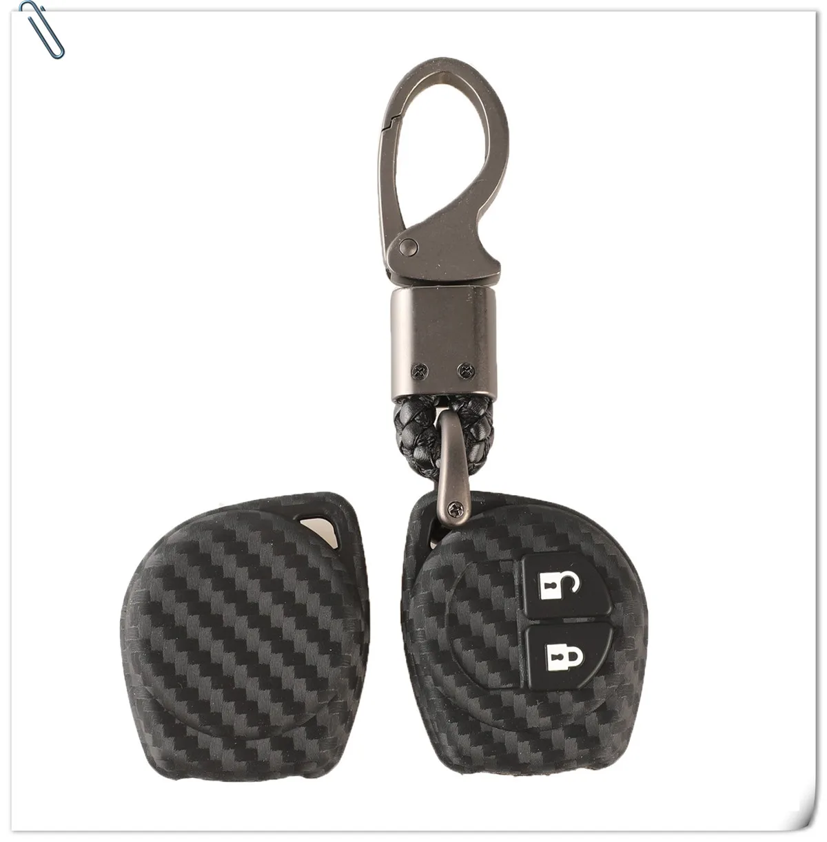 Keyforkess custodia in Silicone a 2 pulsanti con telecomando per Suzuki SX4 Swift Vitara fibra Car Styling Fob proteggi la copertura 11 Keyforkess custodia in Silicone a 2 pulsanti con telecomando per Suzuki SX4 Swift Vitara fibra Car Styling Fob proteggi la copertura - H6dbbf335395c497a8bf880e58cd59a0eI