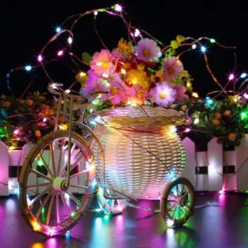 

100/200 LED 12/22m Solar Copper Wire String Lamp Model 8 Personality High Configuration Yard Holiday Decorative Light