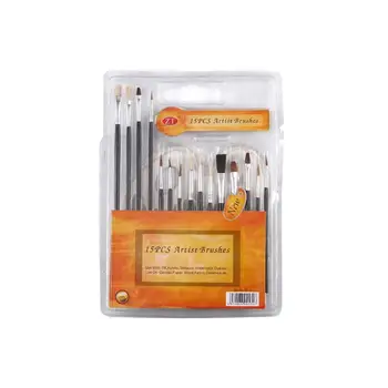 

15 Stks/set Artist Paint Brushes Set Professionele Penselen Small Large Thin Thick Kid Activity Home School