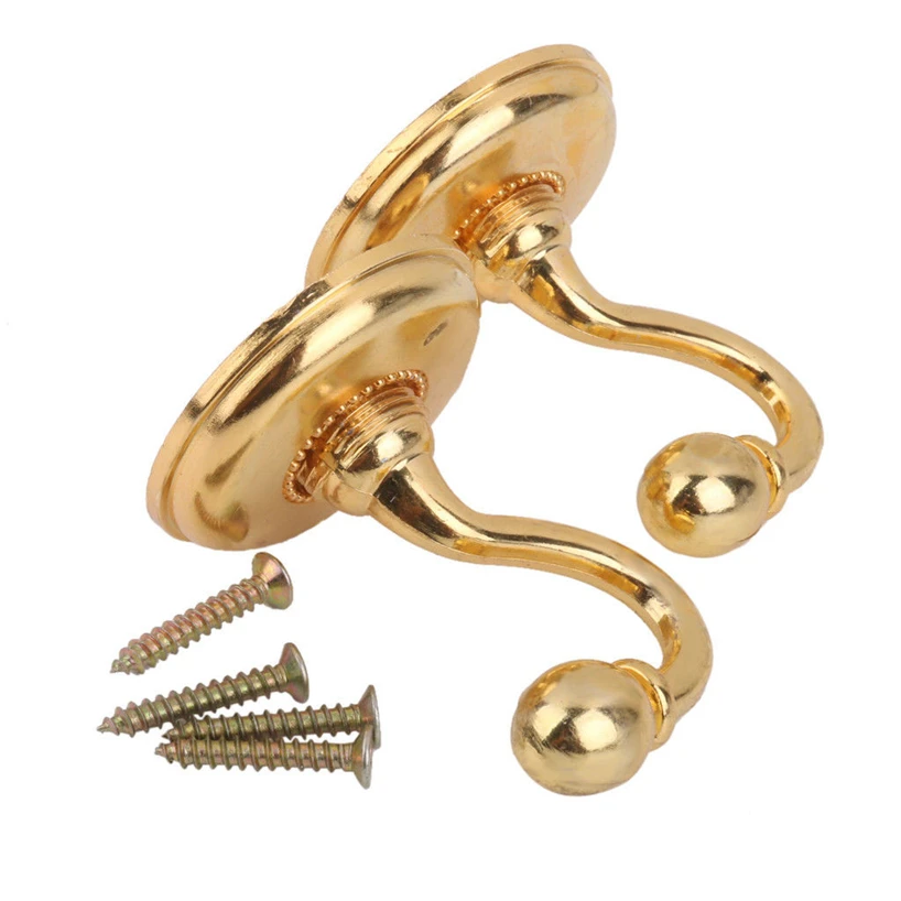 2 metal wall fixing hook wall practical simple European-style metal texture hook back hook bedroom living room coat rack
