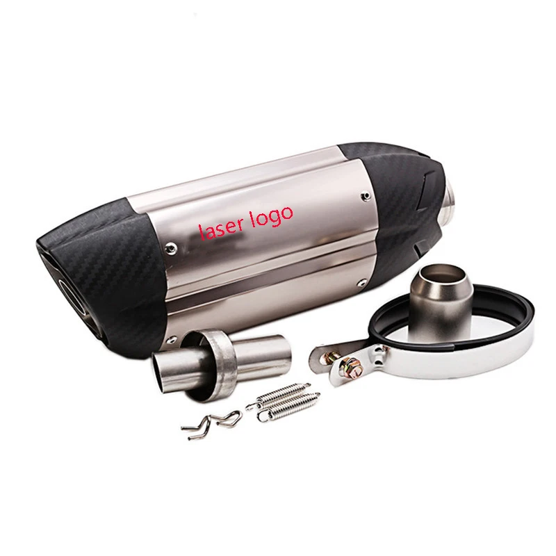 51 мм мотоциклетные akrapovic Yoshimura выхлопная труба для скутера Ninja250 Er6n Z1000 R15 MT03 R3 CB190F GSXS750 CBR DUCATI - Цвет: TITAN WITH LOGO