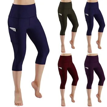 

Women Pocket Gym Legging Women Solid Elastic Pants Fitness Sport Leggings Female Running Training Energy Plus Size #Z4