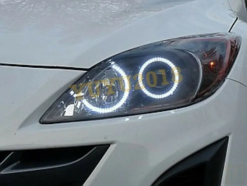 RGB LED halo rings kit for Mazda 3 2010 2011 2012 2013 car headlight angel eyes Multi-Color Devil Demon eye DRL-Bluetooth Remote |