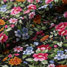 Шелковая ткань шириной 114 см 14 мм натуральный шелк крепдешин ткань Telas тканевое платье рубашка юбка Материал цветочный принт настоящее