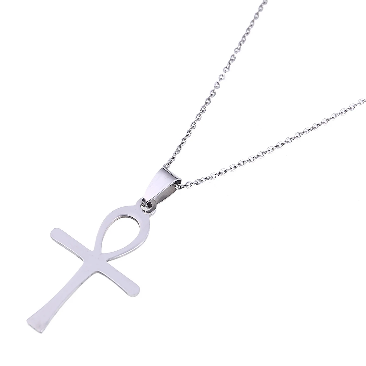 ZENSE - Pendentif homme croix égyptienne en acier inoxydable