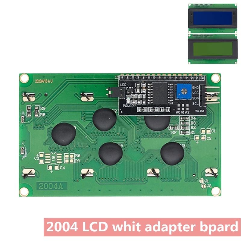 Модуль адаптера последовательного интерфейса для arduino 10 шт. ЖК дисплей 2004 + I2C 20x4 2004A синий/зеленый HD44780