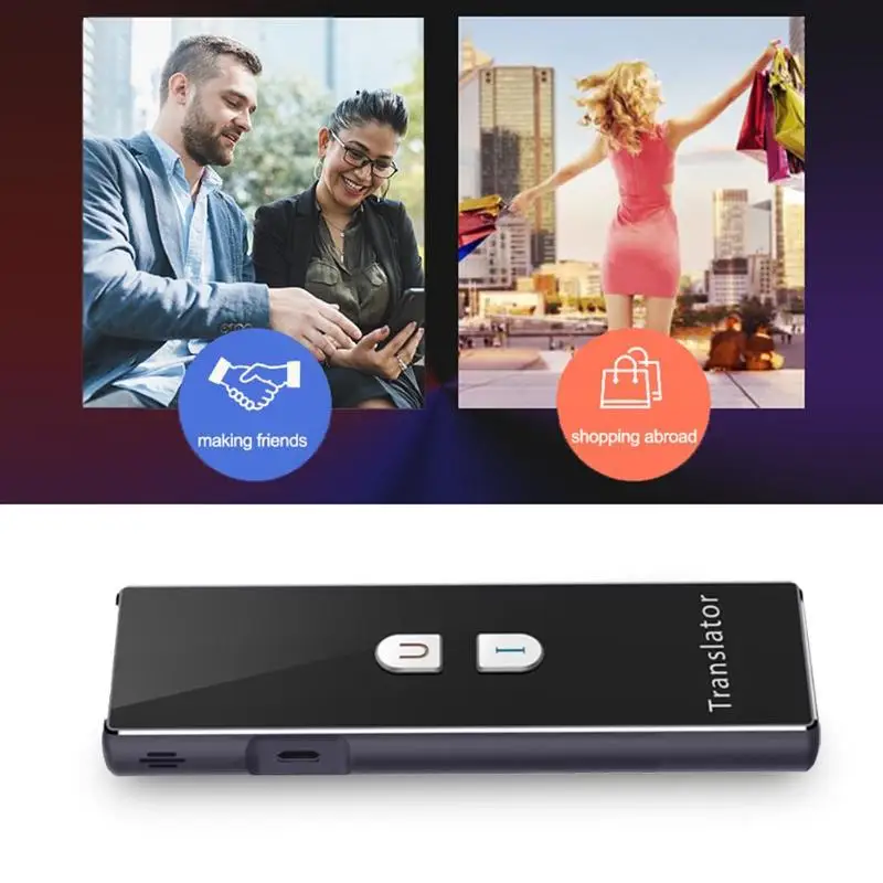 T6 Bluetooth 2,4G умный переводчик в режиме реального времени Многоязычное устройство для перевода Встроенная аккумуляторная заряжающаяся батарея